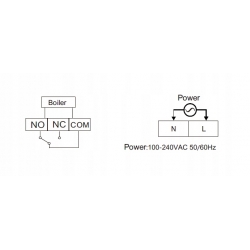 Termostat pokojowy bezprzewodowy WiFi google home T19XWHB-7-RF-APP